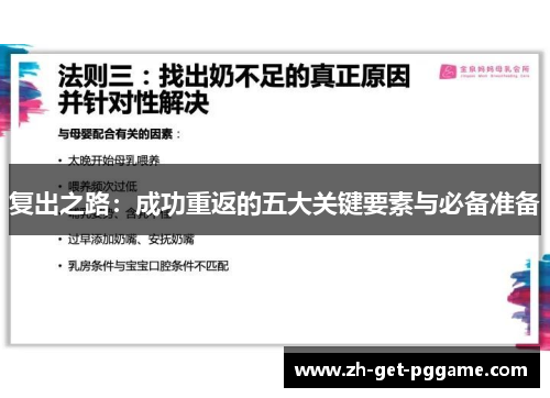 复出之路:成功重返的五大关键要素与必备准备 复出之路:成功重返的五大关键要素与必备准备