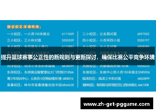 提升篮球赛事公正性的新规则与更新探讨，确保比赛公平竞争环境
